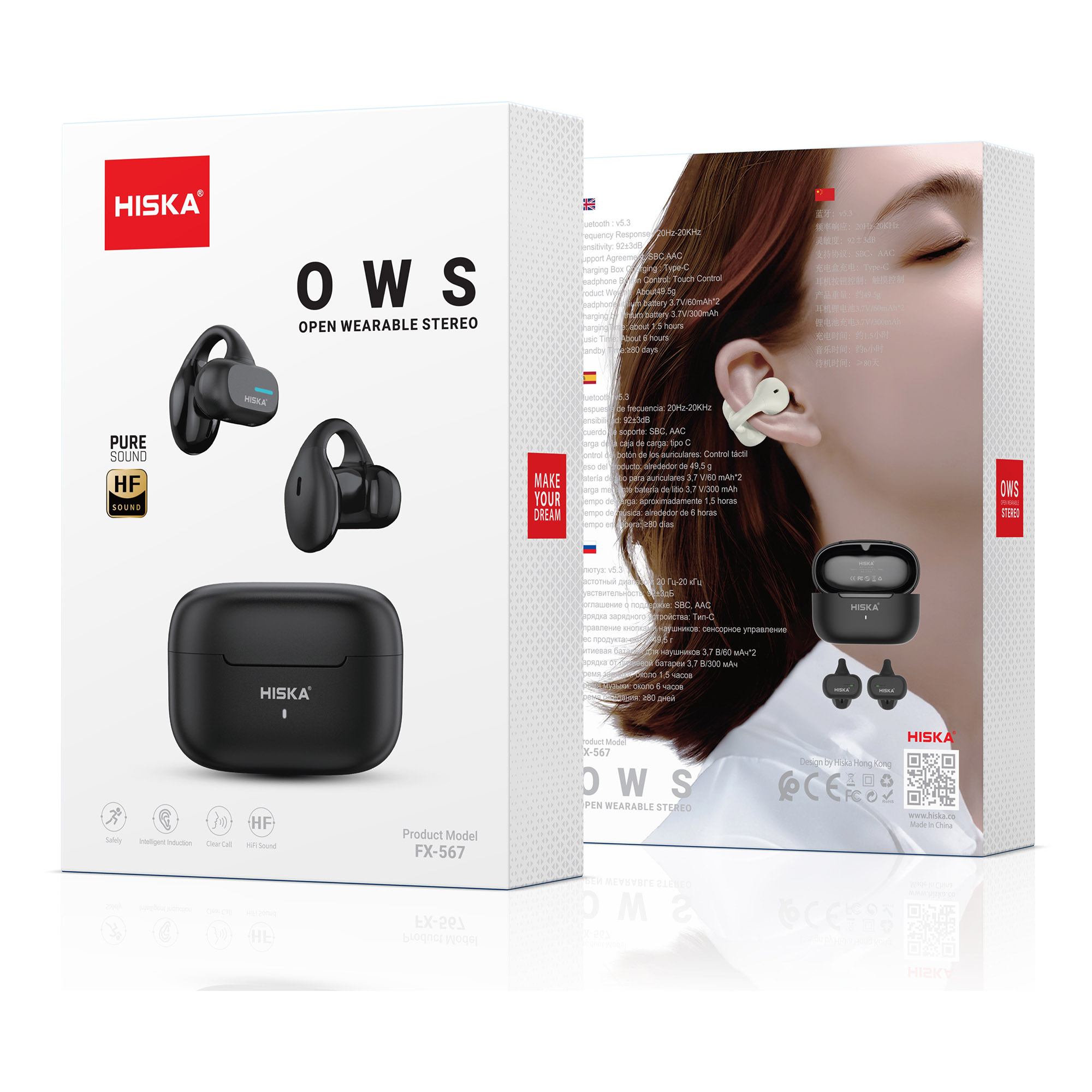 ایربادز OWS هیسکا مدل FX-567 - Image 3