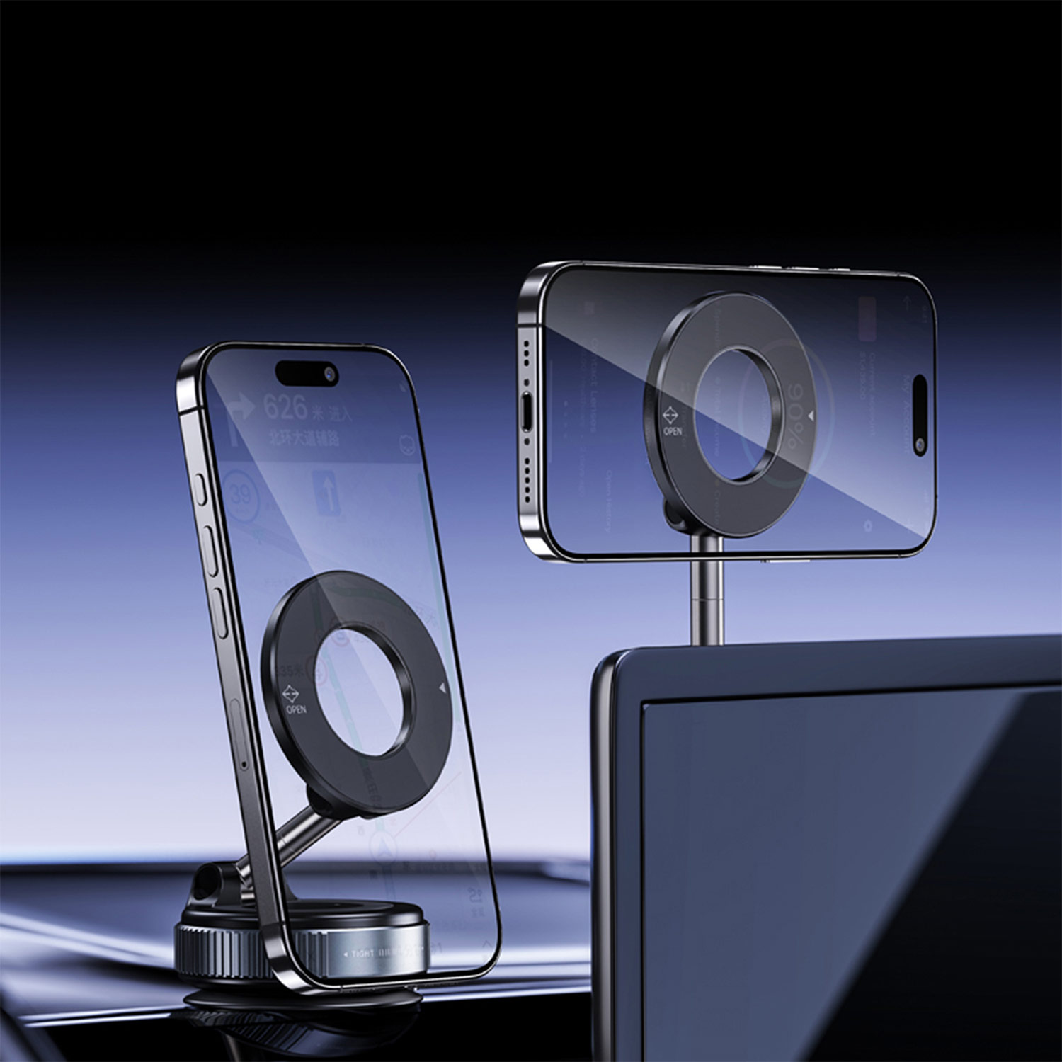 پایه نگهدارنده گوشی وکیوم – مگنت هیسکا مدل HK-2202 - Image 4